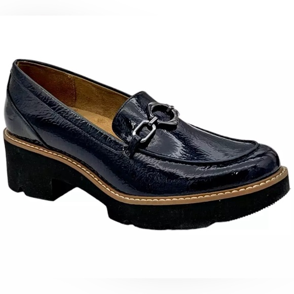 Naturalizer Shoes - Naturalizer Women's Cabaret Slip On Chunky Loafer Navy Patent-9.5M-EUC